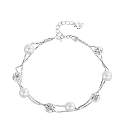 Beaded Bracelet and Cross Chain Jewelry Set