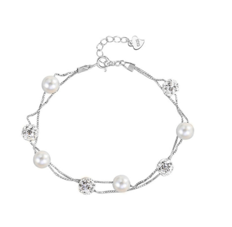 Beaded Bracelet and Cross Chain Jewelry Set