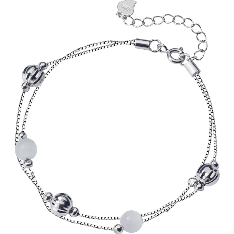 Beaded Bracelet and Cross Chain Jewelry Set